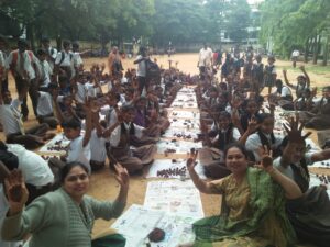 Seed ball program @ Rani Sarala Devi school in association with Lions club Marenhalli sankalpa